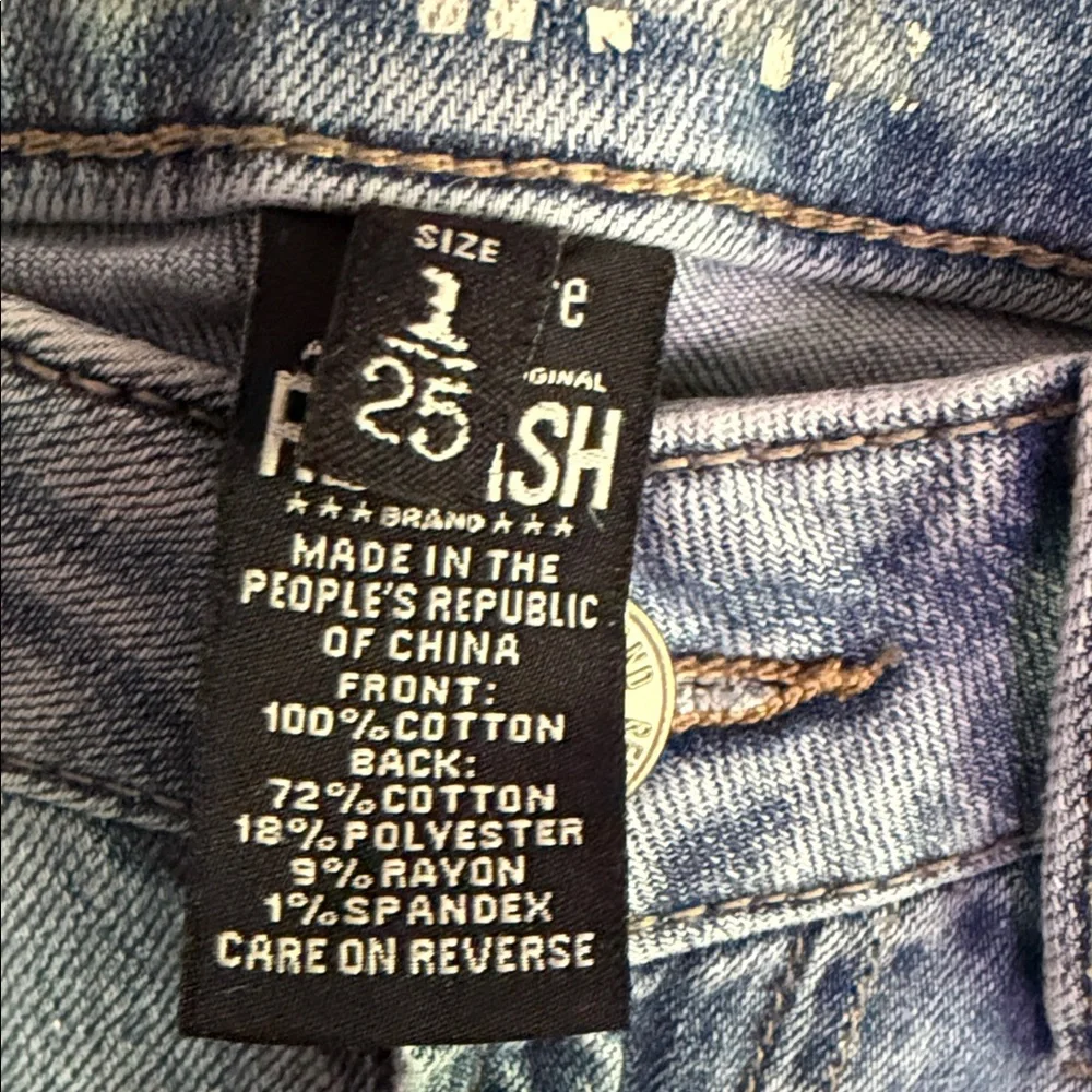 Rewash Straight Leg Distressed Light Blue Jeans